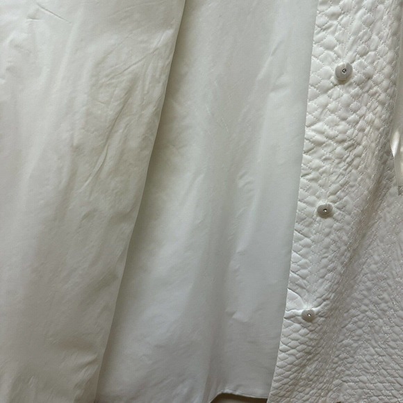 Vintage Girls 8 Long Quilted Satin Nylon Lace Robe White Made in USA NEW‎ - Picture 10 of 13